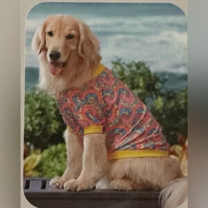 NWT Koolaburra by UGG printed dog T-shirt- tie dye colors size L